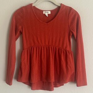 Speechless Red Long Sleeve Kids Top